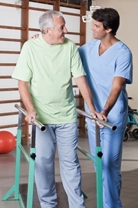 Cater your physical therapy program to meet the senior's needs.